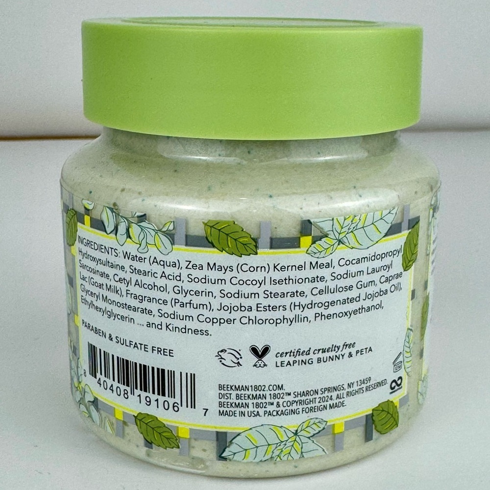 Beekman 1802 Gift Set Glacial Mint & Eucalyptus Whipped Body Cream & Body Scrub - Picture 6 of 9